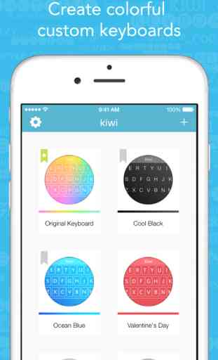 Kiwi - Colorful, Custom Keyboard Designer with Emoji for iOS 8 1