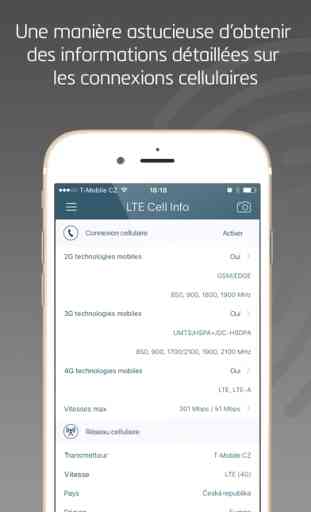 LTE Info Cellulaire: Etat du Réseau pour la 4G, 3G 1