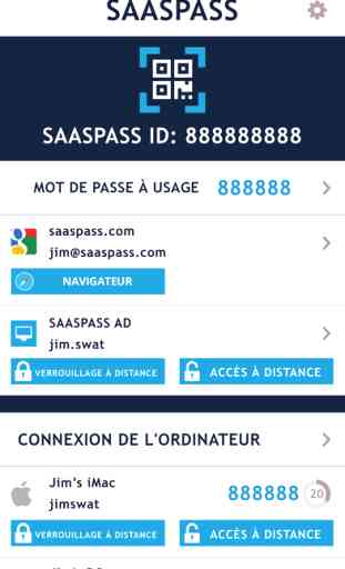 SAASPASS Mobile et la sécurité et Authenticator 1