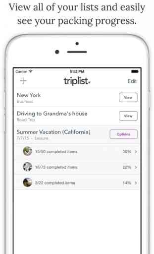 TripList - L'application de listes de choses à emporter en voyage 1