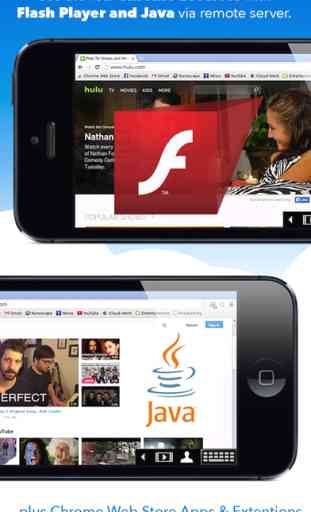 VirtualBrowser pour Chrome™ Navigateur avec Flash Player, Java et Browser-Extensions - version iPhone 1