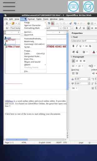 XOfficeHtml - éditeur HTML Office pour les pages Web - édition à distance pour le module Open Office HTML 1