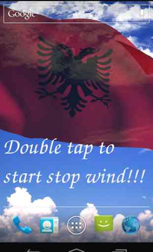 3D Albania Flag Live Wallpaper 1