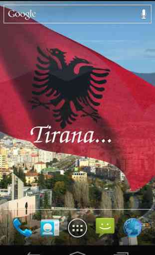 3D Albania Flag Live Wallpaper 2