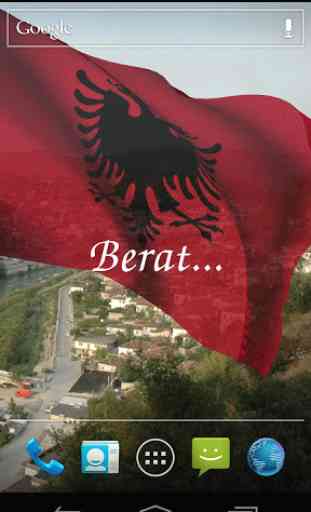 3D Albania Flag Live Wallpaper 3