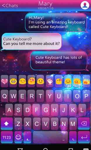 Color Galaxy Emoji Keyboard 1