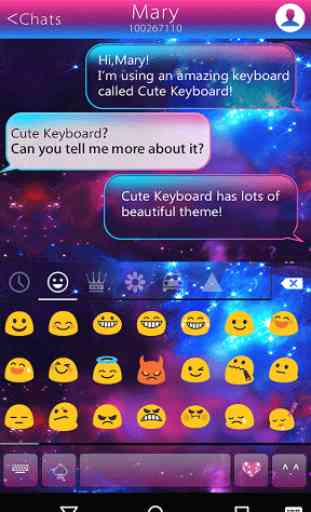 Color Galaxy Emoji Keyboard 2