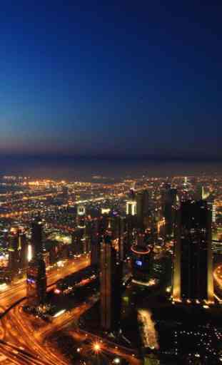 Dubaï la nuit Fond Animé 4