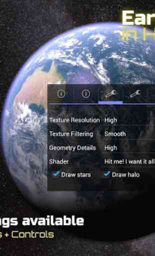 Earth & Moon in HD Gyro 3D 3