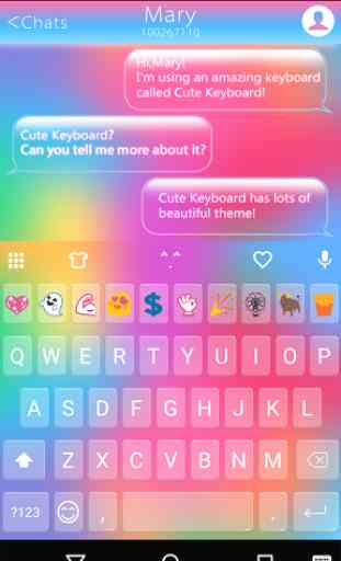 Emoji clavier amour Arc enCiel 1