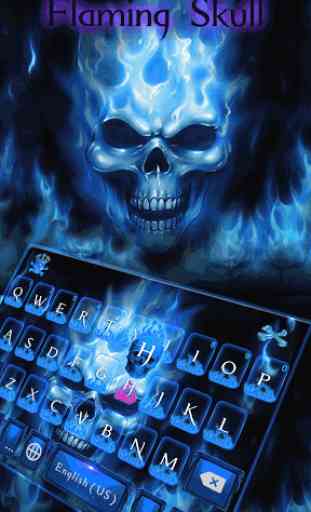 Flaming Skull Kika Keyboard 1