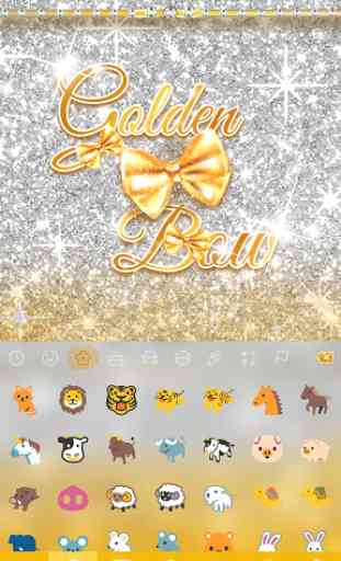 Golden Bow Kika Keyboard Theme 3