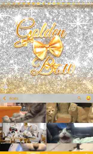 Golden Bow Kika Keyboard Theme 4