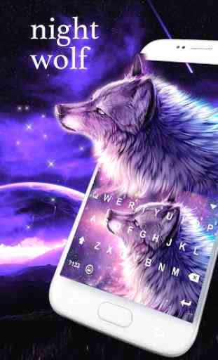 Night Wolf Kika Keyboard Theme 1