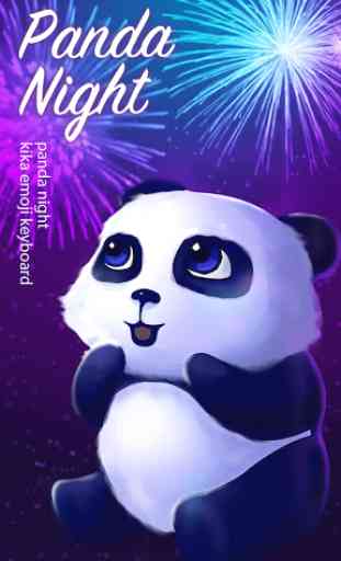 Panda Night Kika KeyboardTheme 1