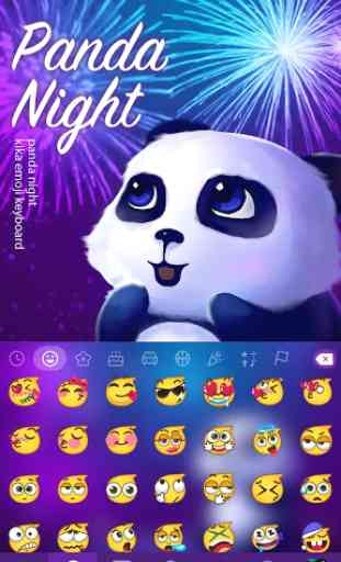 Panda Night Kika KeyboardTheme 3