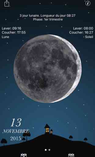 Phases de la lune calendrier et le ciel de la nuit en direct gratuit 2