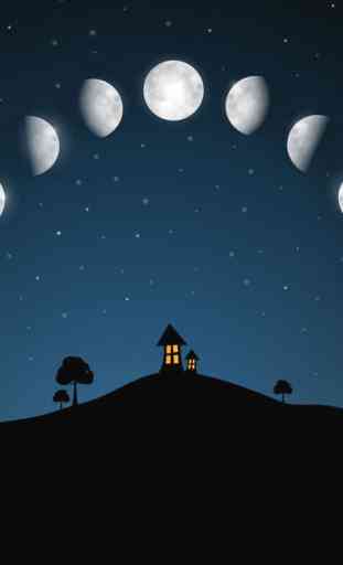 Phases de la lune calendrier et le ciel de la nuit en direct 1