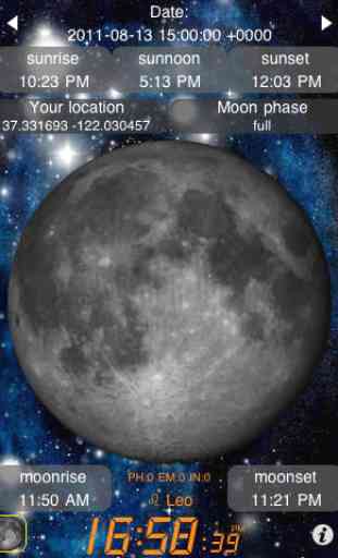 Lune Calendrier(Moon Calendar + Sunrise Sunset) 1
