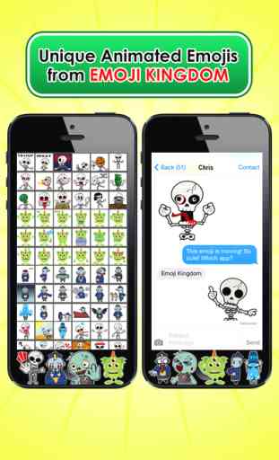 Emoji Kingdom 13 gratuit crâne Halloween émoticône animation Soutien  iOS 8 1