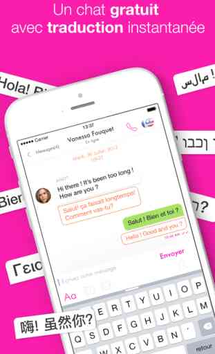 Wochat : Messagerie avec traduction instantanée et appels gratuits à l'international 2