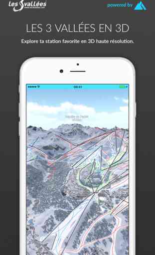 Les 3 Vallées by FATMAP: Plan des pistes 3D 1