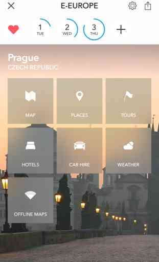 Planificateur de voyages, guide de voyage & carte offline pour la République tchèque, la Slovaquie, la Pologne, La Hongrie, La Russie et La Roumanie 1