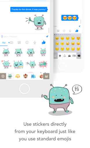 StickerBoard pour iOS 8 - Envoyer autocollants de votre clavier comme vous le faites avec émoticônes 1