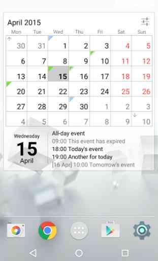 Calendar Widget (key) 2