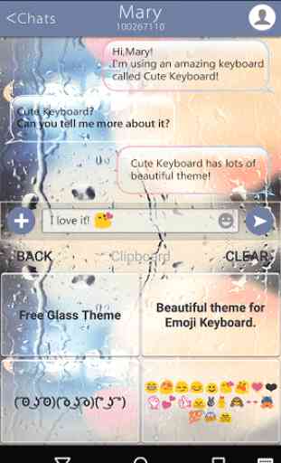 Free Glass Emoji Keyboard Skin 4