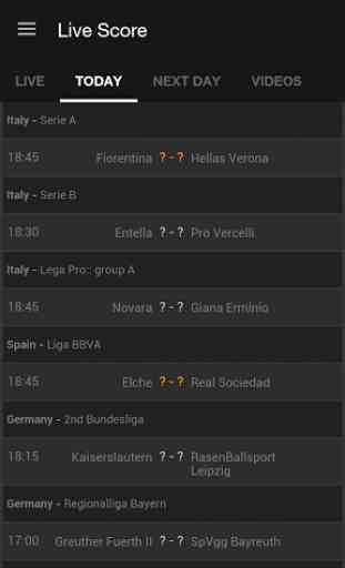 Live Scores: Football/Soccer 3