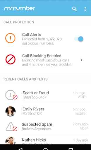 Mr. Number-Block calls & spam 1