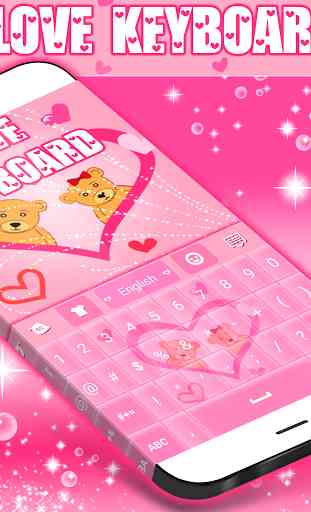 Pink Love Keyboard Free 3