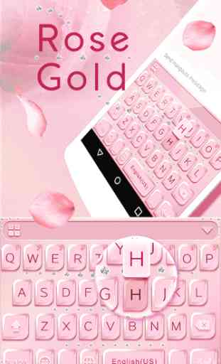 Rose Gold Emoji Kika Keyboard 1