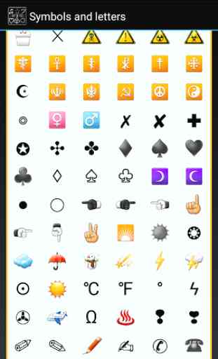 Symbols, emojis, letters 3