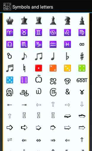Symbols, emojis, letters 4