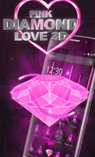 Amour Pink Diamond 3D Theme 1