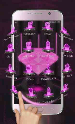 Amour Pink Diamond 3D Theme 2