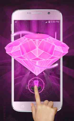 Amour Pink Diamond 3D Theme 3