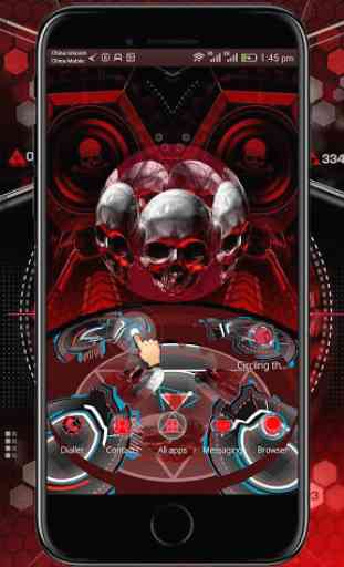 Blood Red Skull 3D Theme 1