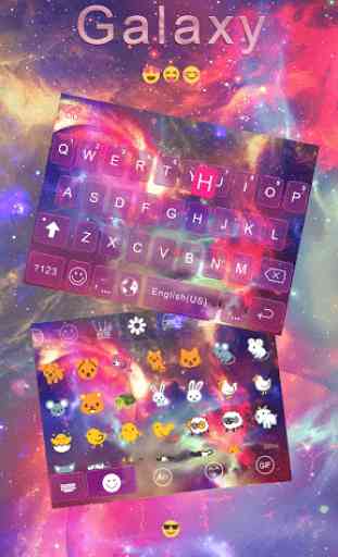 Galaxy Emoji keyboard Theme 3