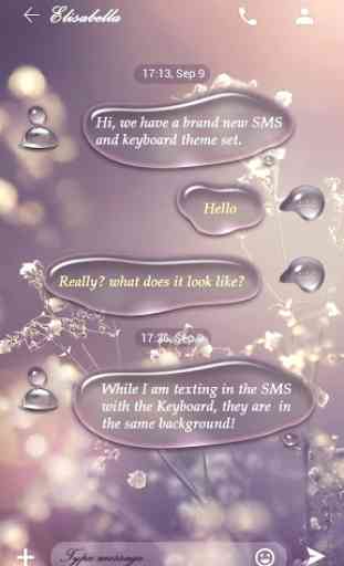 GO SMS DROPS THEME 3