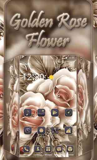 Golden Rose Flower Theme 2