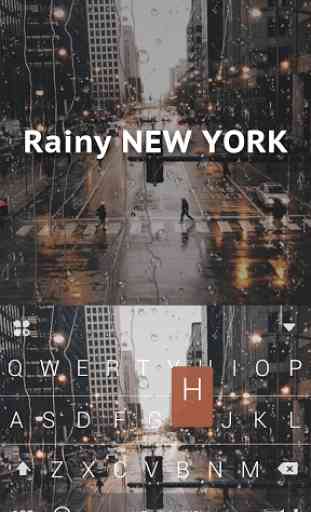 Rainy NewYork Kika Keyboard 1