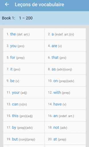 Apprendre des mots anglais 3
