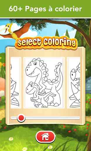 Dinosaures jeu de couleur 2