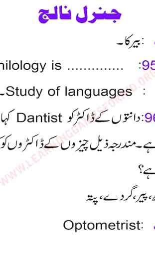 General Knowledge in Urdu 1