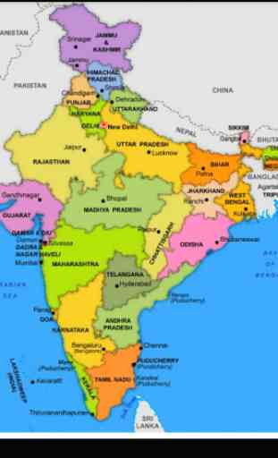 India Map & Capitals 3