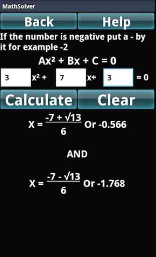 Math Algebra Solver Calculator 2