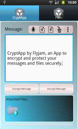 Messages secrets CryptApp 1